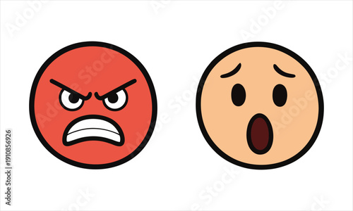 Emotions conveyed through facial expressions anger and surprise