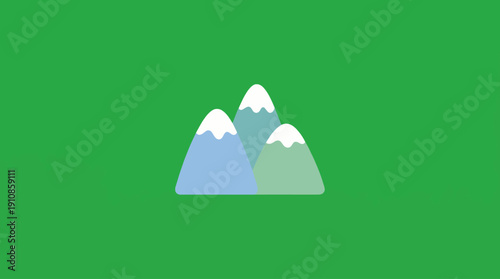 Scenic Mountain Landscape, Nature Photography, Green Background, Outdoor Environment, Peaceful Viewpoint