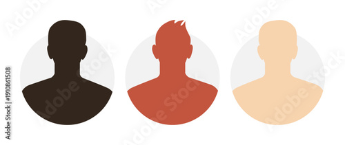 Vector flat illustration. Avatar, user profile, face icon, profile picture. Suitable for social media profiles, icons, splash screens and as a template.