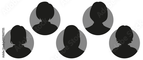 Vector flat illustration. Avatar, user profile, face icon, profile picture. Suitable for social media profiles, icons, splash screens and as a template.