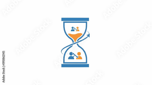 Hourglass with sand timer symbol.