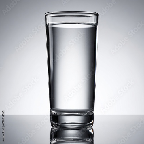 A glass of water is sitting on a table