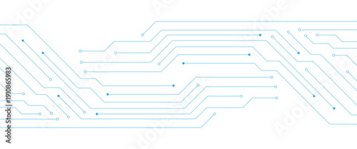 Vectors Technology blue circuit diagram. High-tech connection system on a white background.