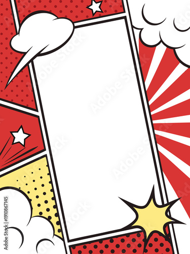 Comic Book Border and Frame Illustration