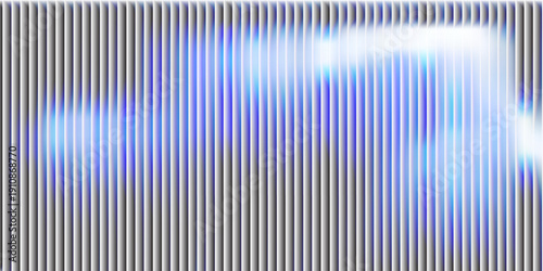 Blue and white abstract modern ribbed background with bright gradient. Vector illustration