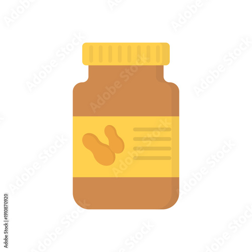 jar of peanut jam vector illustration on a white background