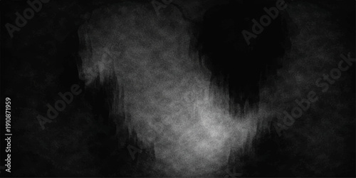 Abstract silhouettes of a man and woman moving in slow motion through a dark night filled with blue smoke, white mist, and a fiery explosion against a stormy sky