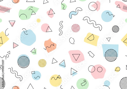 Modern Memphis Seamless Pattern