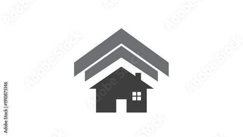 Simple Black House Icon Design.