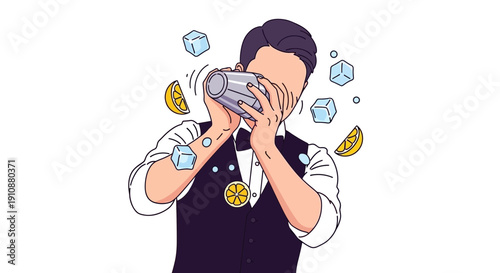 Man Counting Money with Happy Expression.