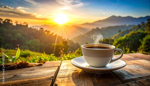 Morning Coffee Bliss - A Serene Start to the Day.