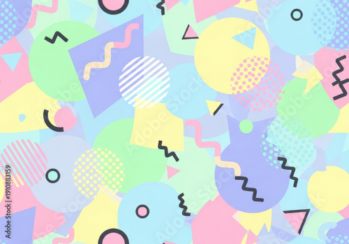Modern Memphis Seamless Pattern