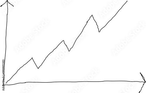 Hand drawing up diagram with white background