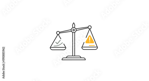 Scales with triangle on one side.