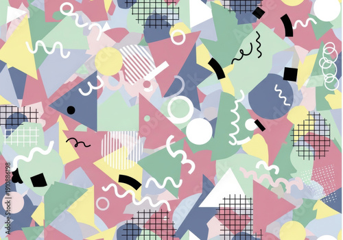 Modern Memphis Seamless Pattern