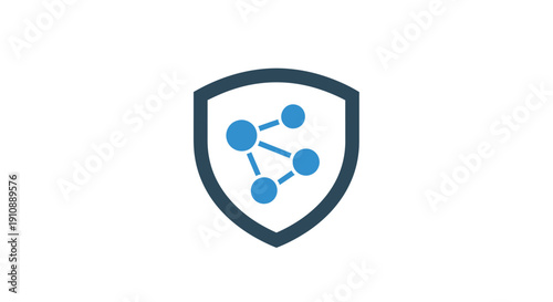 Shield Icon with Network Diagram Inside.