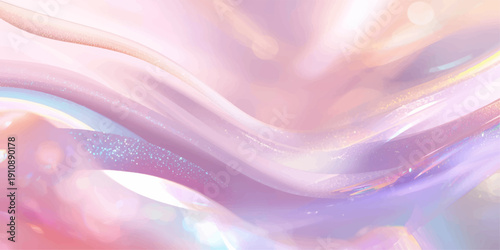 An abstract pink background with flowing purple and blue waves creates a soft silk texture design featuring liquid motion and satin swirls for a modern wallpaper backdrop