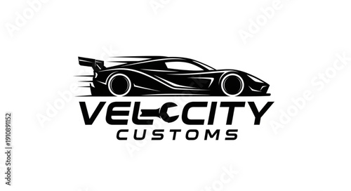 Velcity Customs Racing Car Logo.