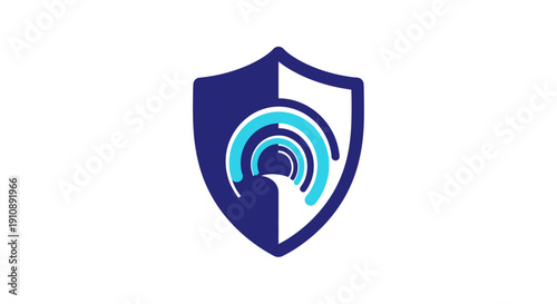 Shield Logo Design with Protection Emblem.