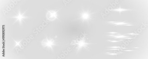 Glowing Light Effects Sparkle Overlay. Abstract Shine Dust and Sparkle Background. Glowing light effects with sparkling particles and soft dust isolated on transparent background.