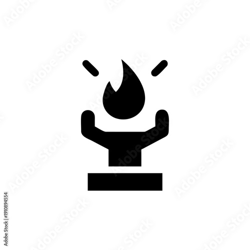 A black and white buddha statue vector silhouette symbolizes a person in a meditation yoga pose with a design illustration style for business and sport icons