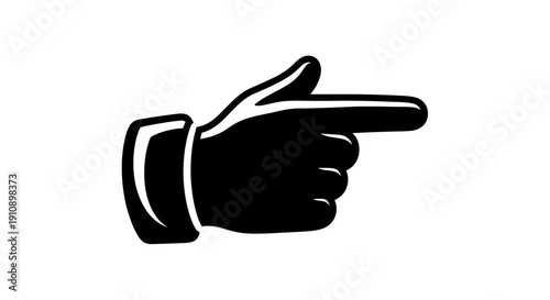 A black silhouette vector illustration of a human hand gesture showing a thumb up sign as a symbol of success and business approval