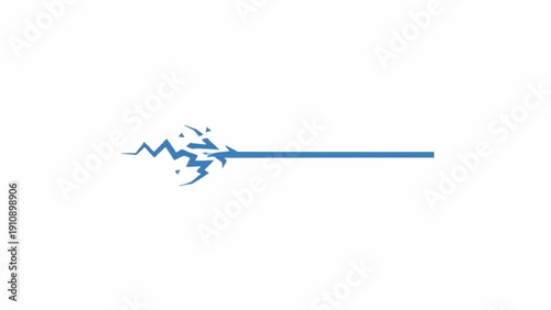 Blue electricity spark energy concept.