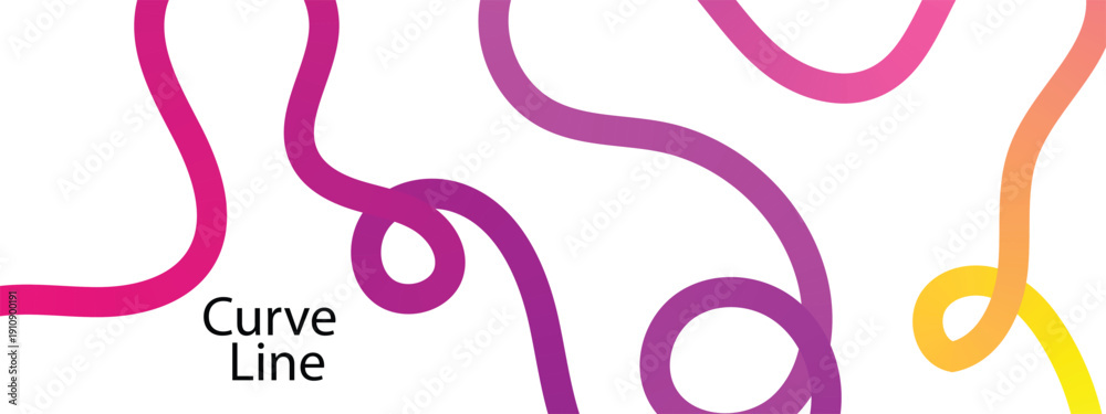 Obraz premium Abstract gradient wavy lines pattern. gradient line on a white background. colorful curved gradient line. 