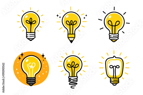 Bright lightbulb concepts illuminating innovation and creative solutions