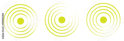 Radial lines pulse from center creating dynamic echo effect with circular patterns, perfect for audio visualization, signal graphics, and geometric wave compositions