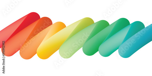 Colorful rainbow swirl shapes