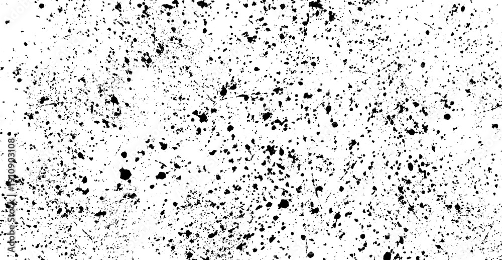 Fototapeta premium Black grunge grain texture dust particles overlay on transparent background