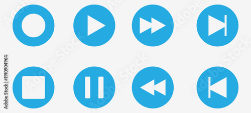 Collection of Blue Media Player Icons: Play, Pause, Stop, Fast Forward, Rewind, Record, Next, Previous Free Download Collection of Blue Media Player Icons: Play, Pause, Stop, Fast Forward, Rewind, Record, Next, Previous - GFXLoad