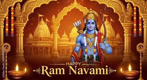 Happy Ram Navami - Celebration of Lord Rama.