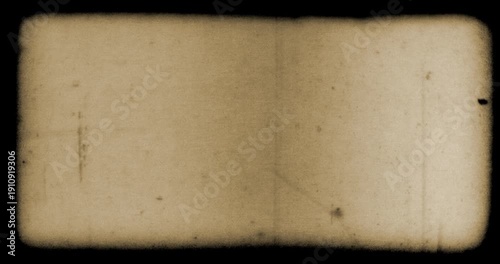 film strip transition, with grey screen background, effect of old film rolling with details, scratches and grain, vintage strip intro, concept of old movie