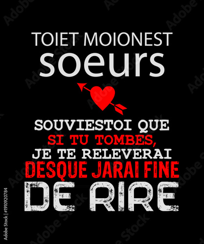 French Typography Quote Black And White