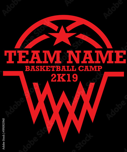 Basketball Camp Team Name Logo Placeholder