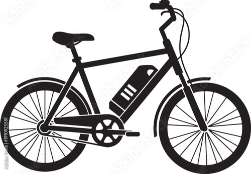 Electric bicycle with battery pack  modern ebike design