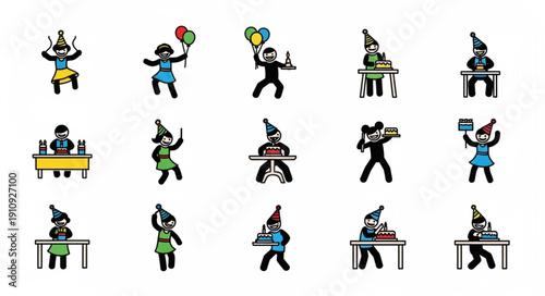 Cartoon Dwarf Characters at Work.