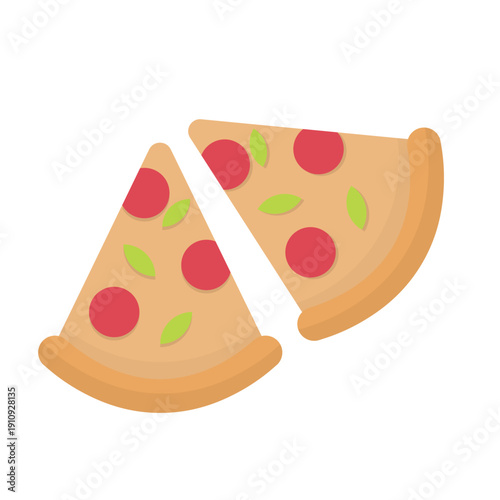 Slice pizza vector illustration on a white background