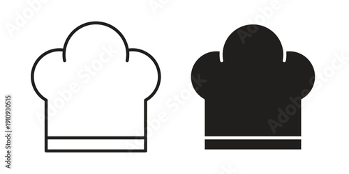 Chef hat icon illustrations. Pack of vector icons for ui ux