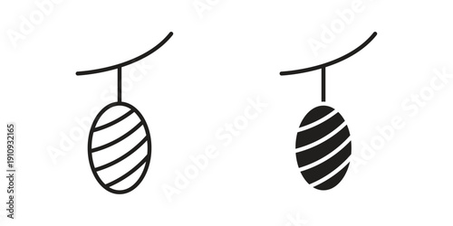 Cocoon icon illustrations. Pack of vector icons for ui ux