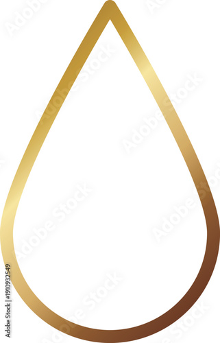 高級感のあるしずくのメタルフレーム　ゴールド