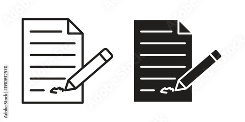 Commitment icon illustrations. Pack of vector icons for ui ux