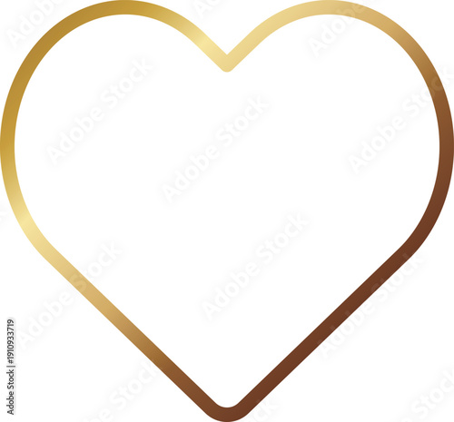 高級感のあるハートのメタルフレーム　ゴールド