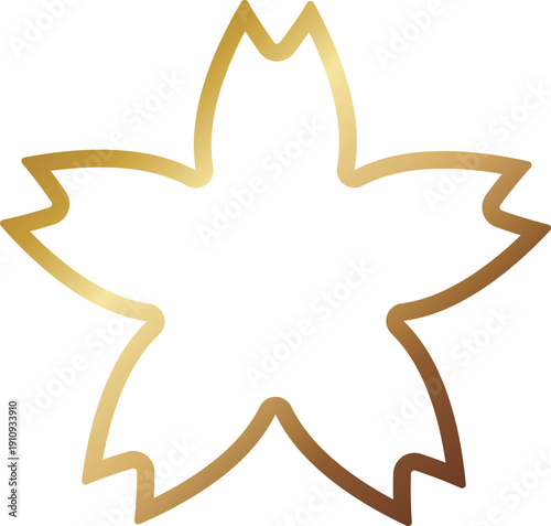 高級感のある桜のメタルフレーム　ゴールド