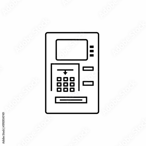 A sleek and modern automated teller machine for banking transactions