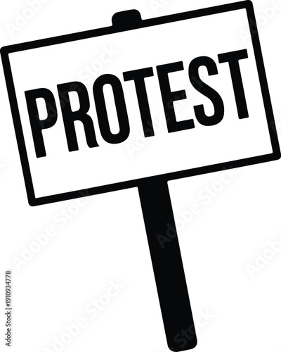 unique Protest sign justice now icon silhouette