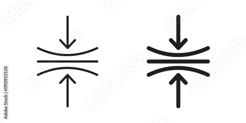 Elasticity icon illustrations. Pack of vector icons for ui ux