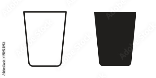 Empty Glass Icon illustrations. Pack of vector icons for ui ux